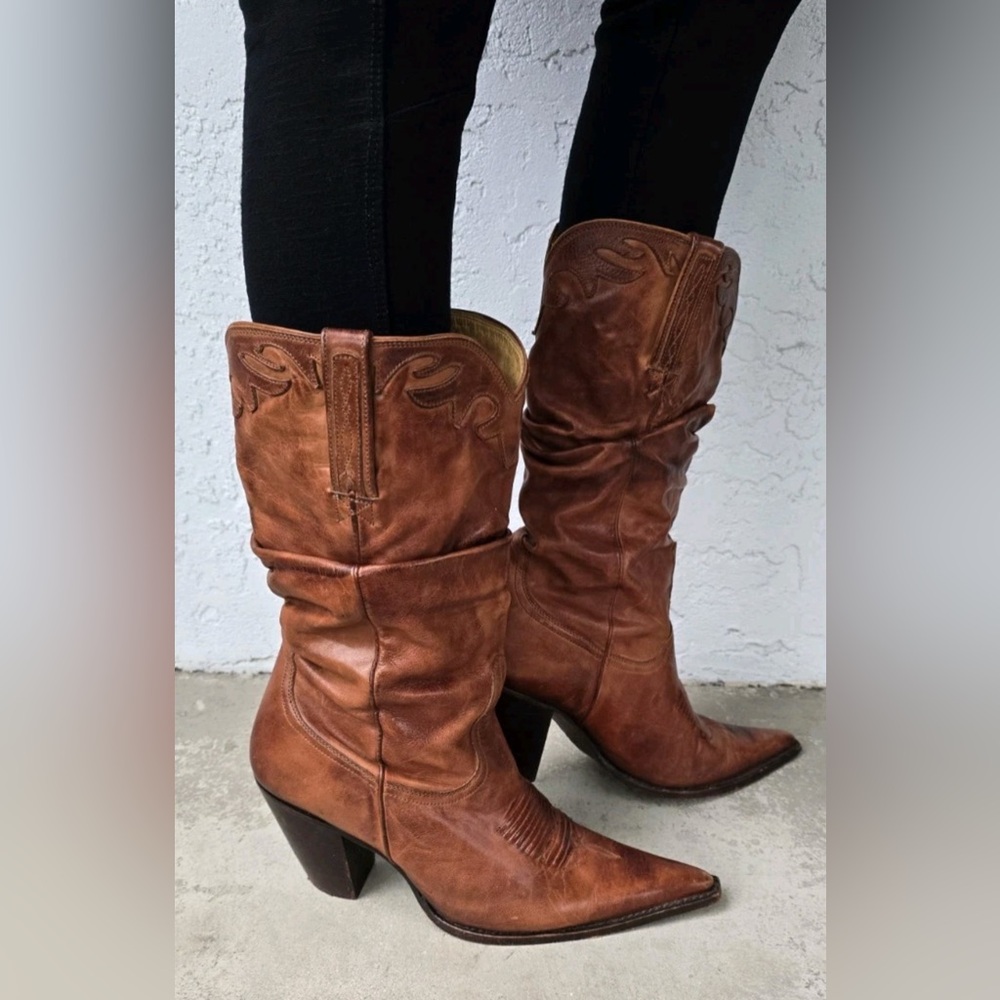 *RARE* Lucchese Charlie 1 Horse Slouch Cowgirl Boots Size 9